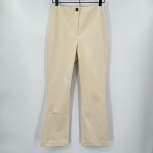 COPY - Tuckernuck Women's Ivory Stretch Flannel Ashford Pants Ankle Length sz M…